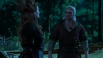 Anna Henrietta And Geralt Of Rivia In The Witcher 3 Game